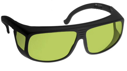Fiber Laser Cleaning Safety Glasses - Over Glasses - Green Lens - 1064nm - OD 7+ Protection